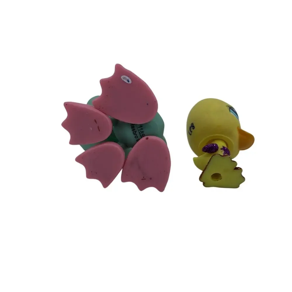 Littlest Pet Shop LPS #2356 #2357 Glitter Duck & Spotted Frog Pretty Pairs